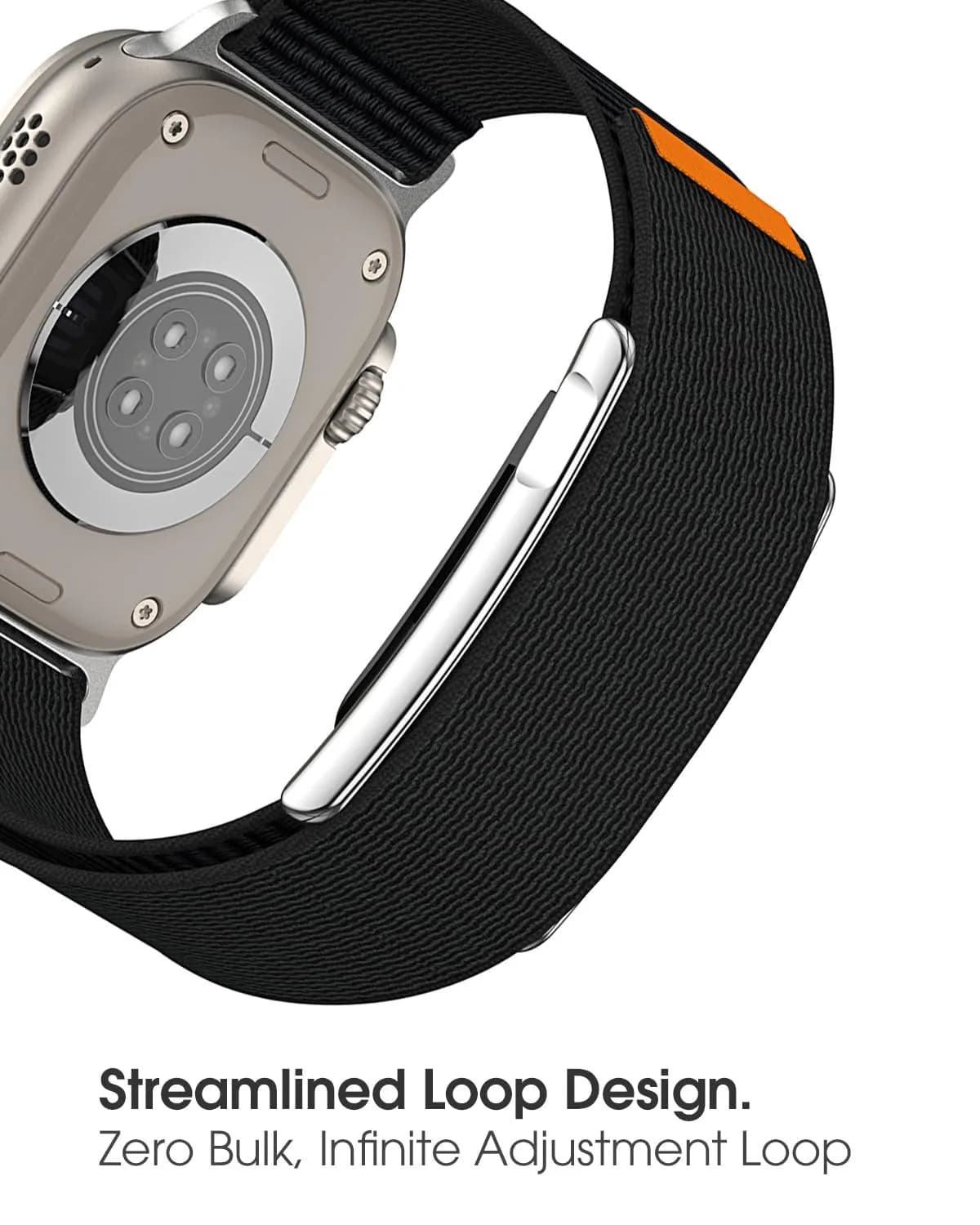 MAKCPOIMER Black Nylon Sport Band Combo for Whoop 5.0 & Apple Watch 38/40/41/42mm | Adjustable Fitness Wristband with Metal Bumper Case - view 3