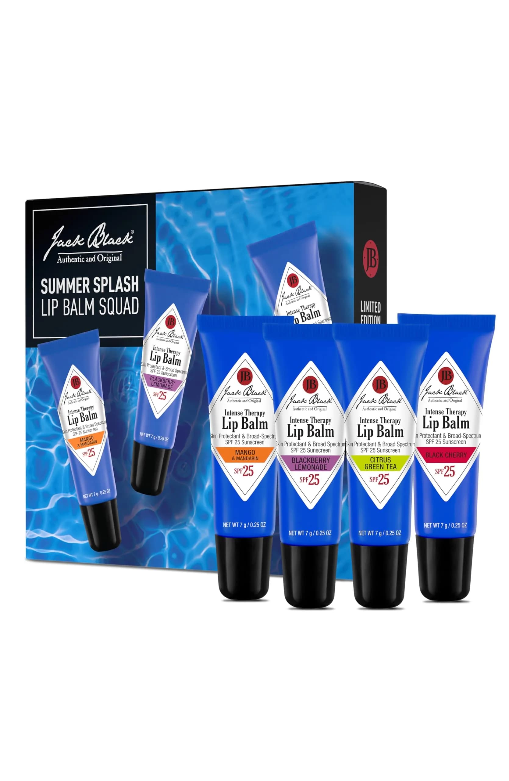 Jack Black Summer Splash Lip Balm Squad - Pack of 4 - main product image