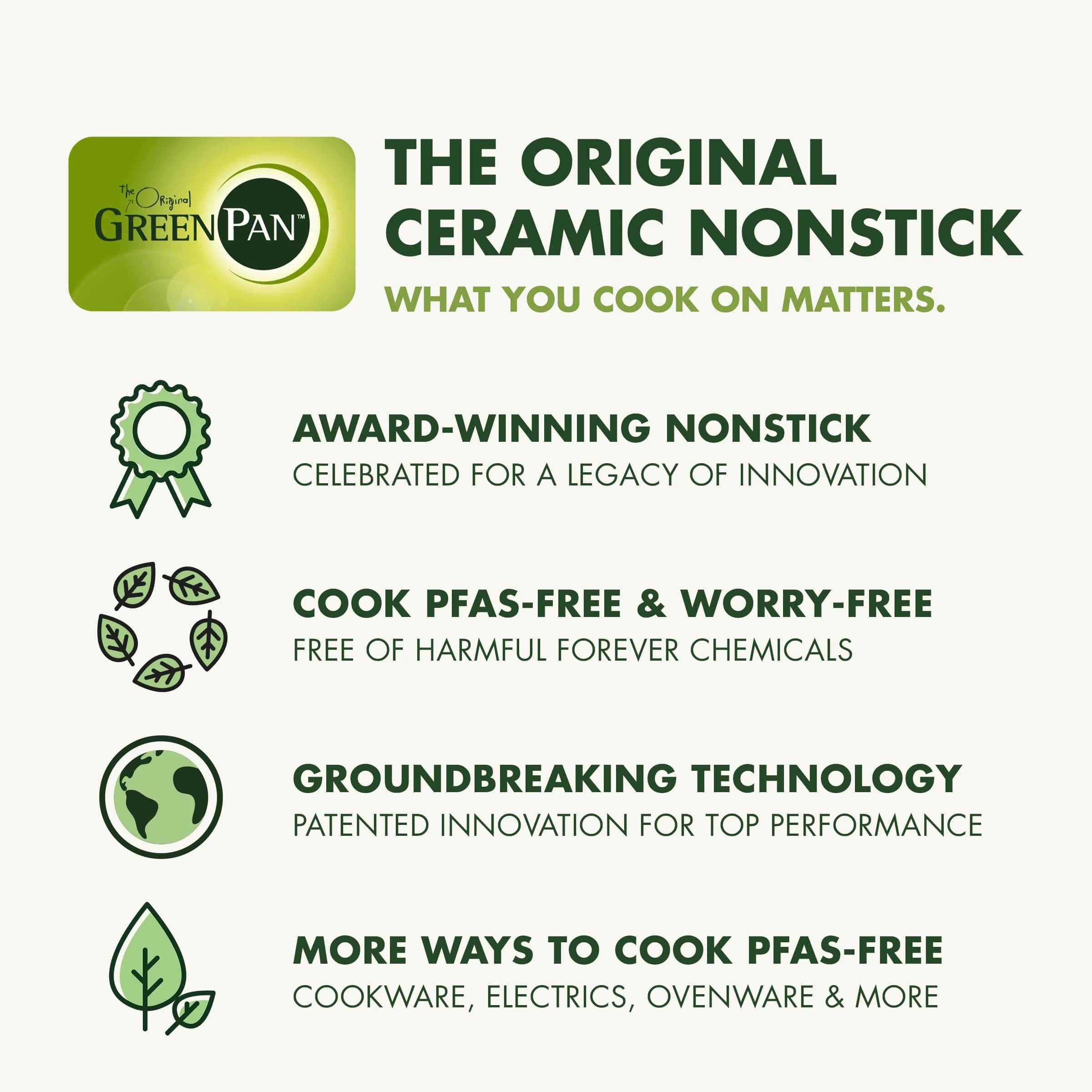 GreenPan Rio Advanced 8-inch Frying Pan Skillet | Ceramic Nonstick, Induction Ready, Oven Safe - view 4