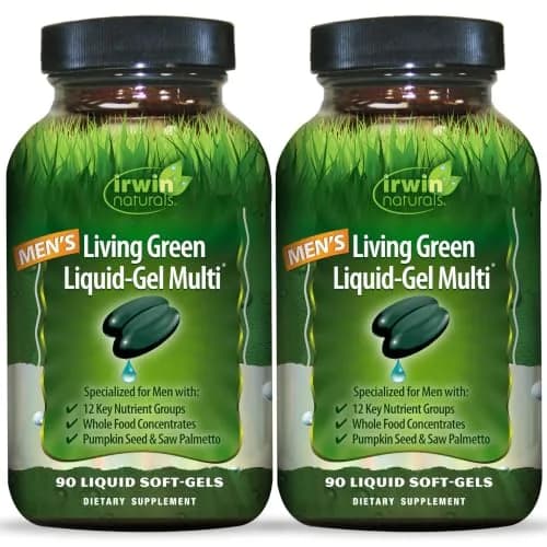 Irwin Naturals Men's Living Green Daily Multivitamin | 90 Softgels 2-Pack thumbnail 1