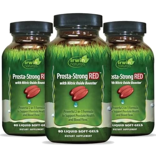 Irwin Naturals Prosta-Strong RED with Nitric Oxide Booster 80 Count | Supports Prostate & Circulation thumbnail 1