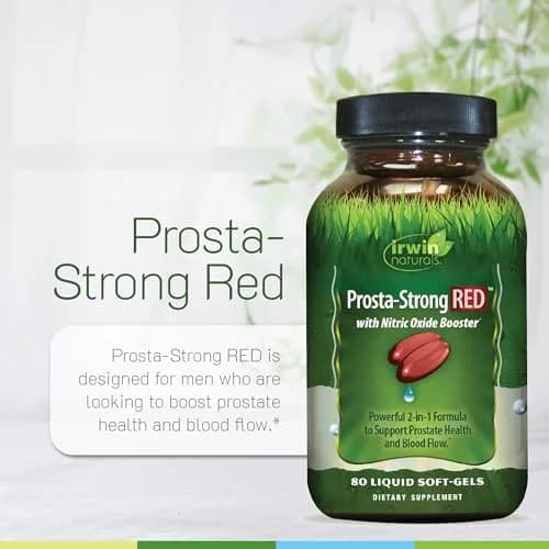 Irwin Naturals Prosta-Strong RED with Nitric Oxide Booster 80 Count | Supports Prostate & Circulation thumbnail 5