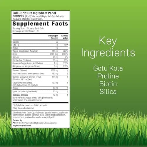 Irwin Naturals Longer, Stronger Hair & Nails 60 Softgels | Advanced Beauty Nutrition Support thumbnail 2