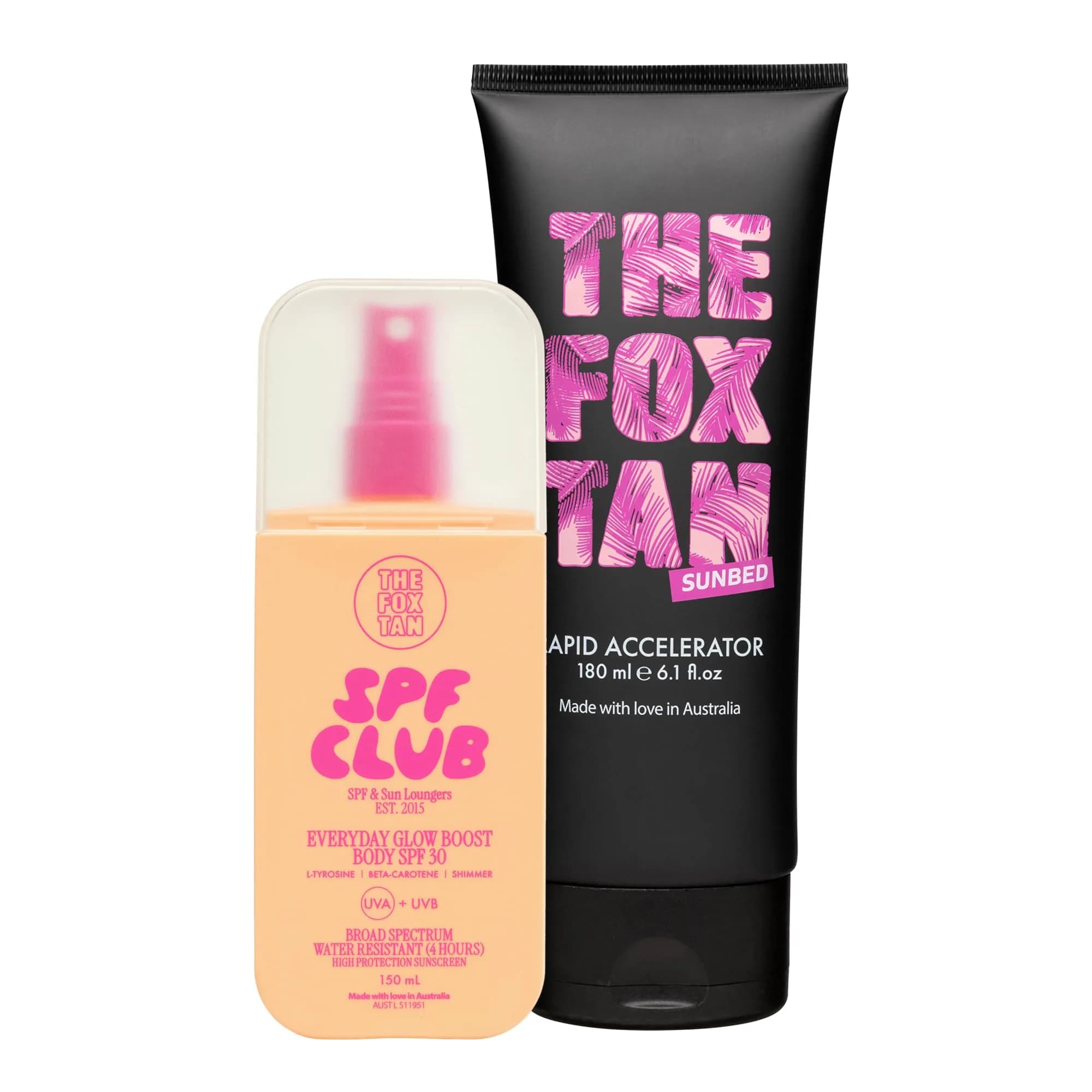 The Fox Tan Rapid Accelerator & Glow Boost Body SPF 30 | Vegan Cruelty-Free Sun & Tan Care