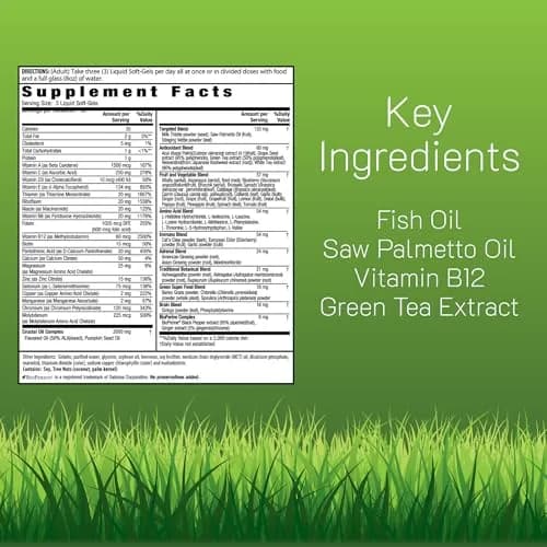 Irwin Naturals Men's Living Green Daily Multivitamin 120 Soft-Gels (2 Pack) | Supports Energy & Vitality thumbnail 2