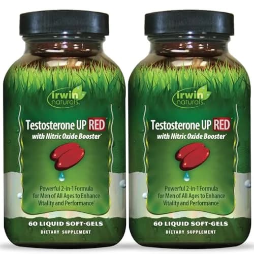 Irwin Naturals Testosterone UP RED with Nitric Oxide Booster | 60 ct 2-Pack thumbnail 1
