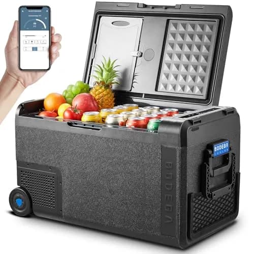 BODEGA 12V Car Refrigerator 41QT | Portable Freezer with APP Control, -4℉ to 68℉, Wheels, 38.8L thumbnail 1