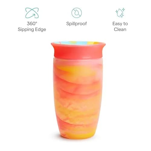 Munchkin Miracle 360 Tropical Swirl Sippy Cup 296ml (10 Ounce) | Spill-Proof Toddler Cup for Ages 12+ Months thumbnail 4