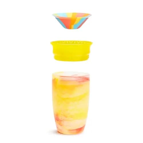 Munchkin Miracle 360 Tropical Swirl Sippy Cup 296ml (10oz) 2-Pack | Dentist-Recommended Spoutless Design thumbnail 5