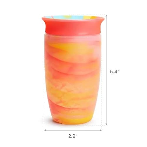 Munchkin Miracle 360 Tropical Swirl Sippy Cup 296ml (10oz) 2-Pack | Dentist-Recommended Spoutless Design thumbnail 6