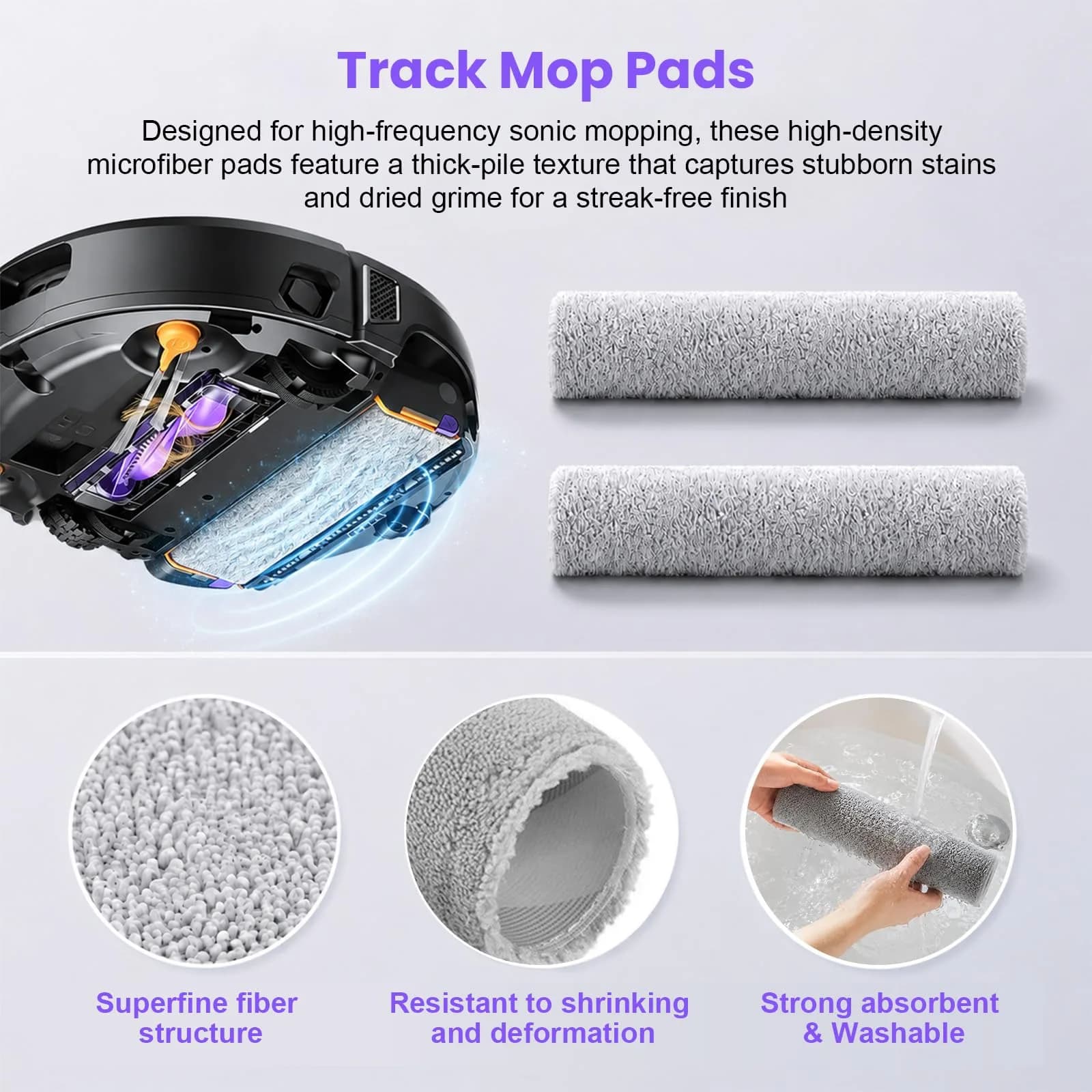 BTRSOLUS 18 Pcs Accessories Kit for NARWAL FLOW 2 Robot Vacuum | Complete Replacement Set with HEPA Filters, Dust Bags, Mops & Brushes - view 5