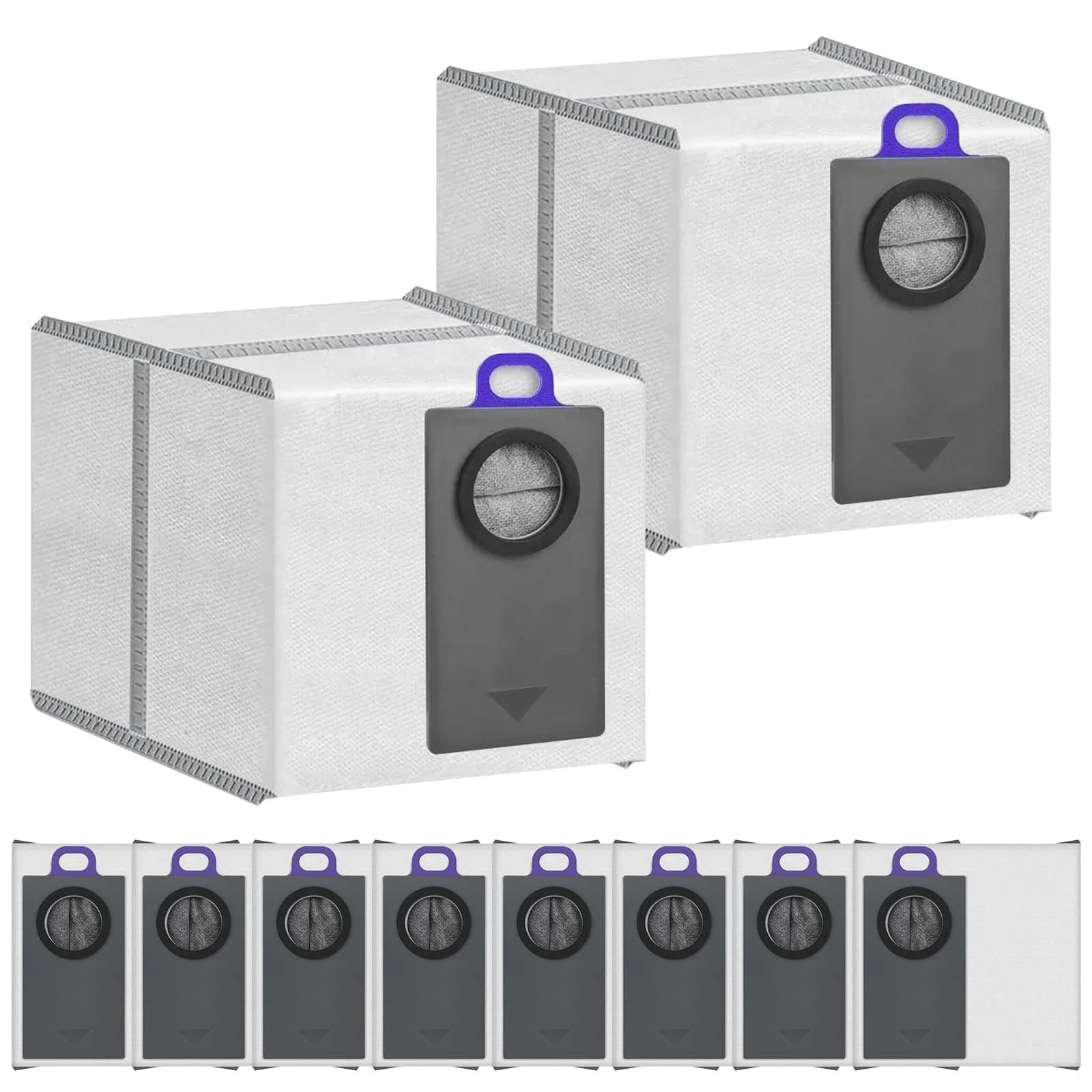 BTRSOLUS Dust Bags for Narwal Flow 2, 2.4L Capacity, 10 Pcs | 4-Layer Filtration for Fine Dust - main product image