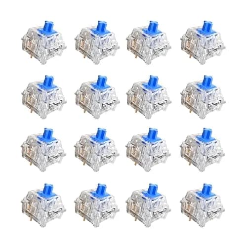 Mciepny Electronic Switch 30pcs Crystal Blue | MX-Style Clicky Keyboard Switches for Mechanical Enthusiasts thumbnail 1