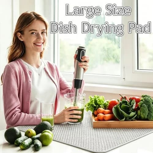 Meirrnyyu Microfiber Dish Drying Mat 30x24 inch | Large Absorbent Kitchen Pad for Countertops & Sinks thumbnail 7