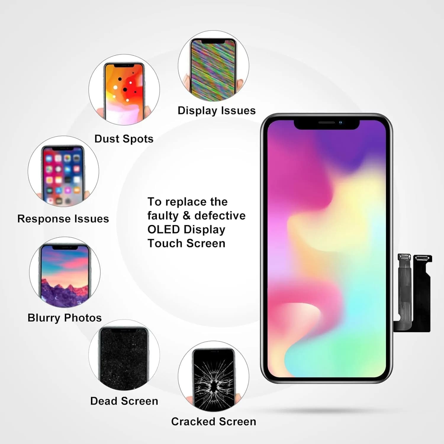 LL TRADER iPhone XR Screen Replacement 6.1'' LCD Digitizer Assembly with Repair Kit | FHD Display - view 6