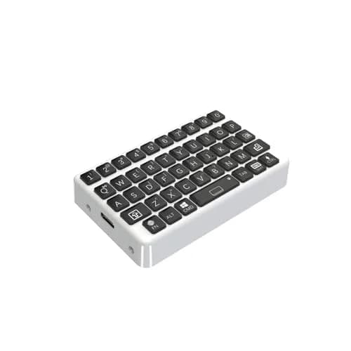 EXknight Mini Bluetooth Keyboard - Retro Clicky Style, White & Black | Portable Wireless Keyboard for Phone, iPad, Tablet, Laptop thumbnail 4