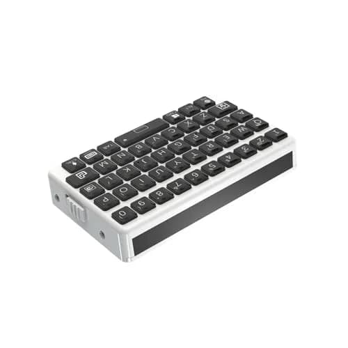 EXknight Mini Bluetooth Keyboard - Retro Clicky Style, White & Black | Portable Wireless Keyboard for Phone, iPad, Tablet, Laptop thumbnail 6