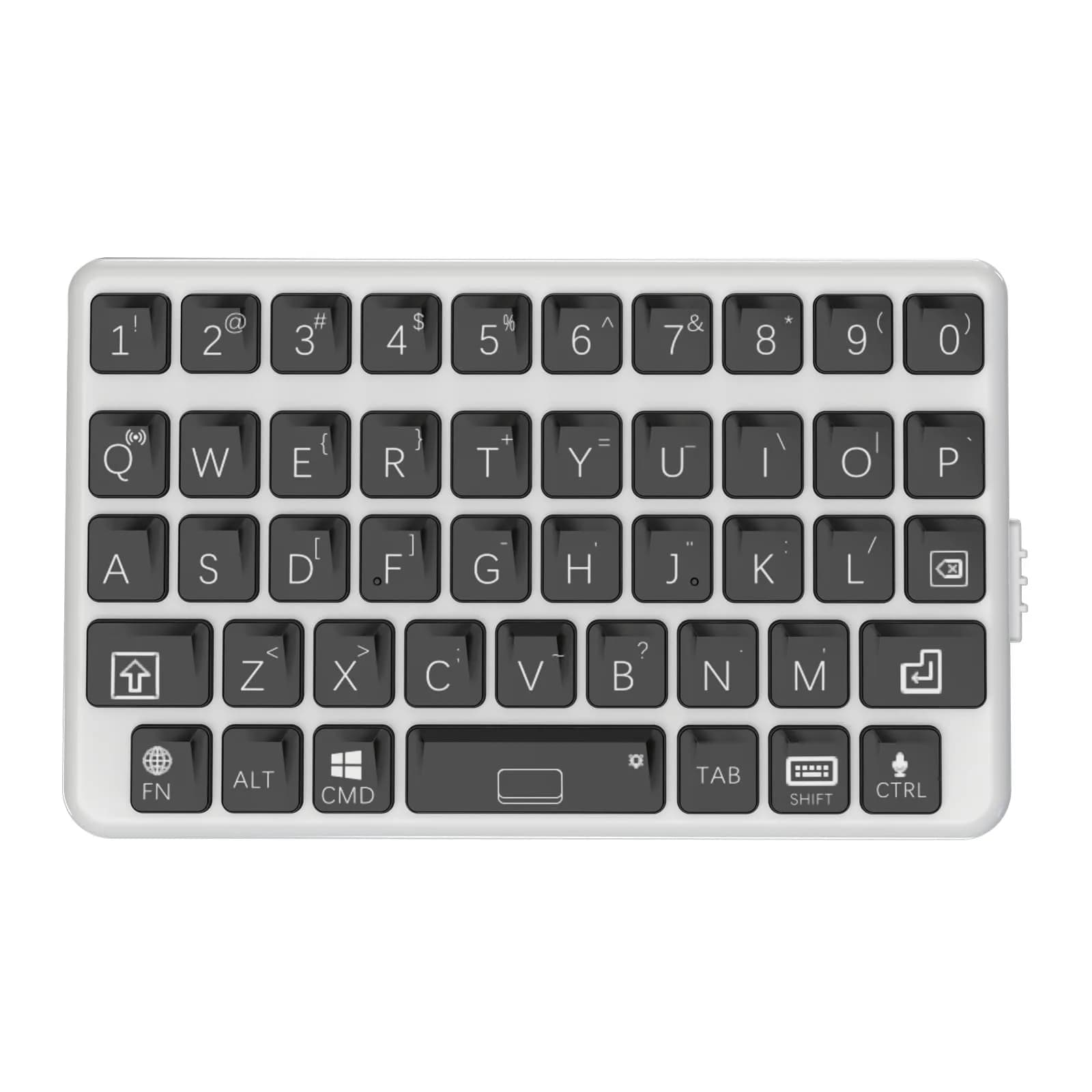 EXknight Mini Bluetooth Keyboard - Retro Clicky Style, White & Black | Portable Wireless Keyboard for Phone, iPad, Tablet, Laptop - main product image