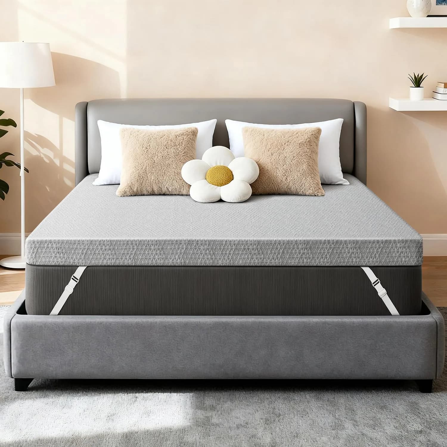 DP DAXPOO Firm Mattress Topper Twin 3-Inch | High Density Bamboo Foam for Back Pain Relief — 3" Firm / Twin