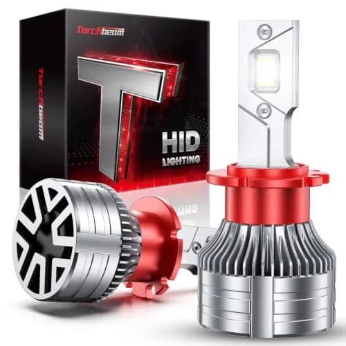 Torchbeam D4S HID Xenon Headlight Bulbs 6000K Cool White 60000LM Pack of 2 | Plug-and-Play HID System for Cars thumbnail 1