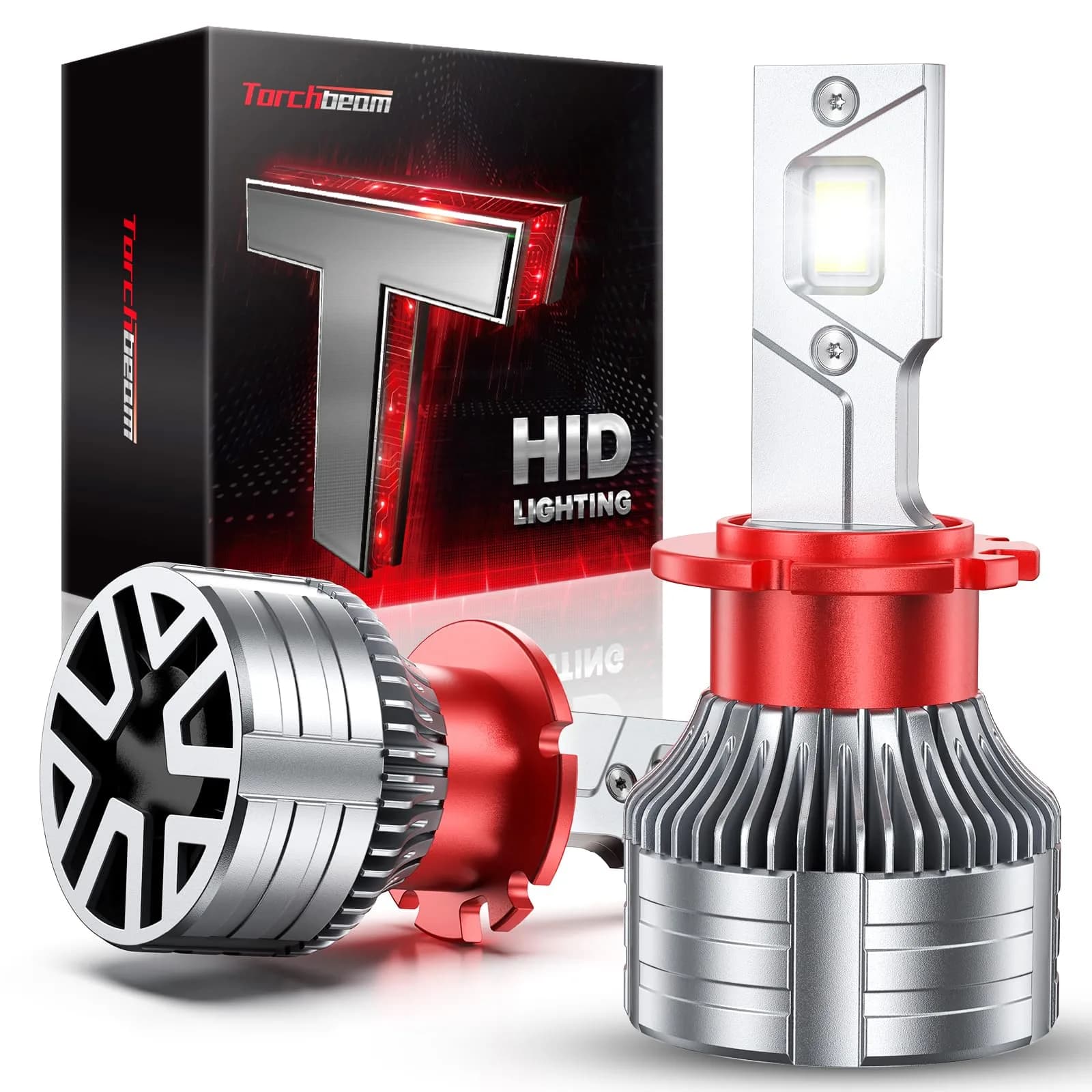 Torchbeam D4S HID Xenon Headlight Bulbs 6000K Cool White 60000LM Pack of 2 | Plug-and-Play HID System for Cars - main product image
