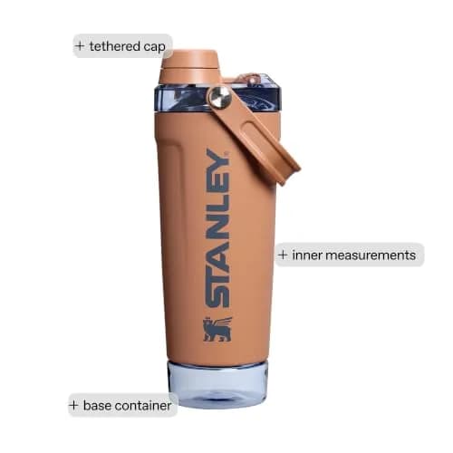 STANLEY Vitalize Shaker Bottle 20 oz | Leakproof, Double-Wall Insulated, Easy Clean, Reusable thumbnail 2