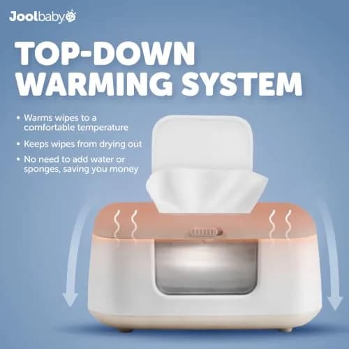 Jool Baby TinyBums Baby Wipe Warmer & Dispenser with LED Changing Light & On/Off Switch (Oatmeal) | Safe Warmth for Diaper Changes thumbnail 4