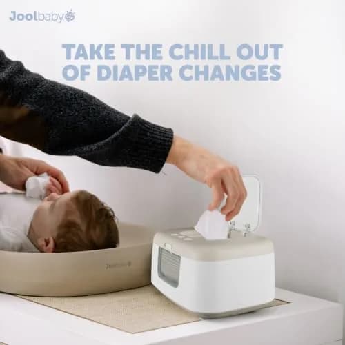 Jool Baby TinyBums Baby Wipe Warmer & Dispenser with LED Changing Light & On/Off Switch (Oatmeal) | Safe Warmth for Diaper Changes thumbnail 8