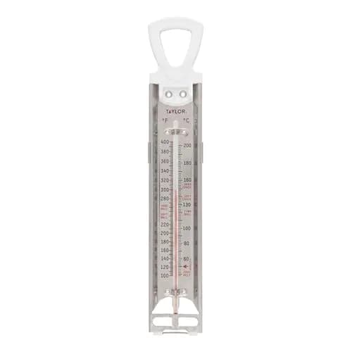 Taylor Stainless Steel Candy and Deep Fry Thermometer 12-Inch White | Analog Paddle for Frying, Sugar, Brewing thumbnail 1
