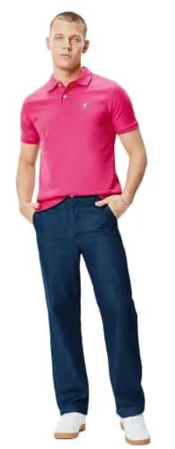 Psycho Bunny Classic Polo (Pink Yarrow, XS) | Regular Fit 100% Cotton Shirt for Boys thumbnail 2