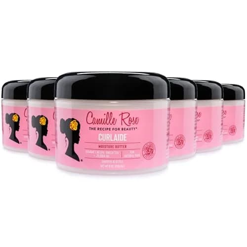 Camille Rose Curlaide Moisture Butter 6-Pack – Curly Hair Cream with Green Tea & Jojoba, Detangler, 48 Fl Oz (8 Fl Oz Each) thumbnail 1
