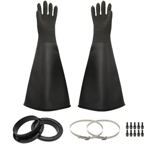HOLDWIN Heavy Duty Sandblasting Gloves Set Rubber Gloves | 24.8" Impact-Resistant, Wear-Resistant, High-Pressure Durable (enables safe sandblasting) thumbnail 1
