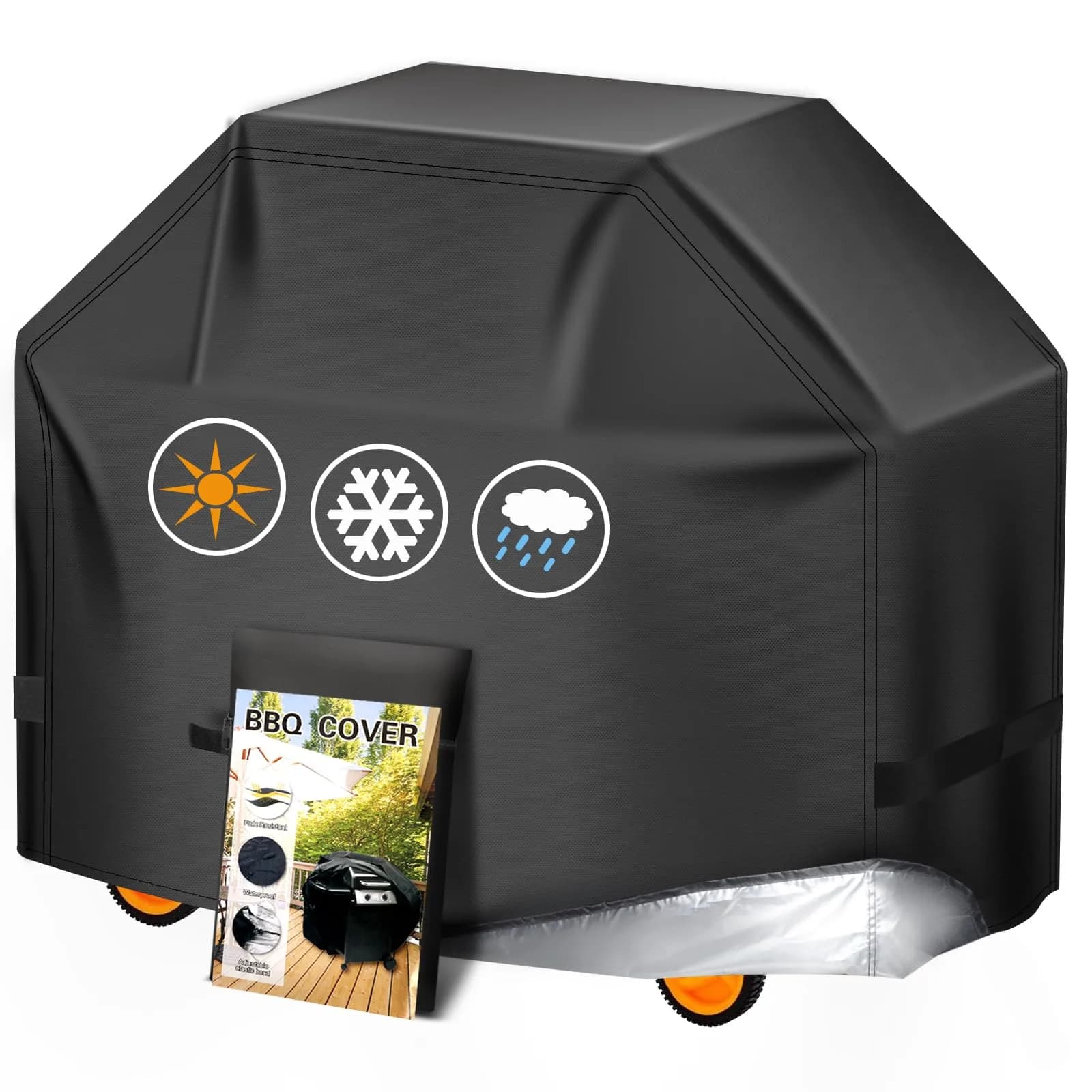 Aoretic 55 inch BBQ Grill Cover | Waterproof, Anti-UV, Windproof Outdoor Grill Protection - main product image