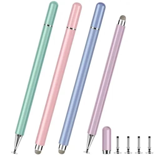 CCIVV Stylus Pen for Touch Screens – High Precision Disc Fiber Tip with Magnetic Cap (Morandi, 4-Pack) thumbnail 1