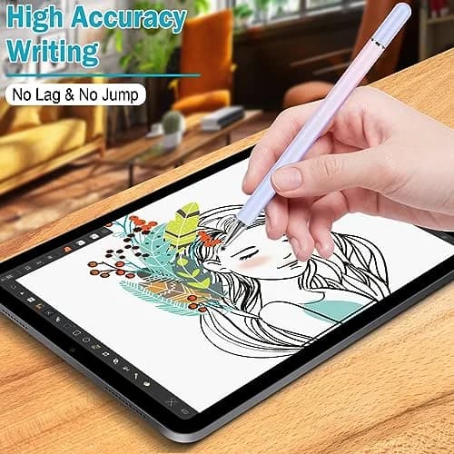 CCIVV Stylus Pen for Touch Screens – High Precision Disc Fiber Tip with Magnetic Cap (Morandi, 4-Pack) thumbnail 6