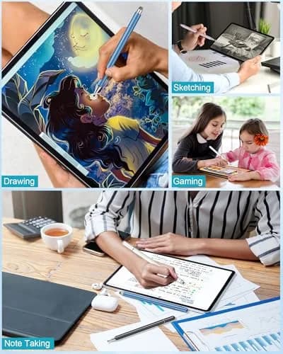 CCIVV Stylus Pen for Touch Screens – High Precision Disc Fiber Tip with Magnetic Cap (Morandi, 4-Pack) thumbnail 9