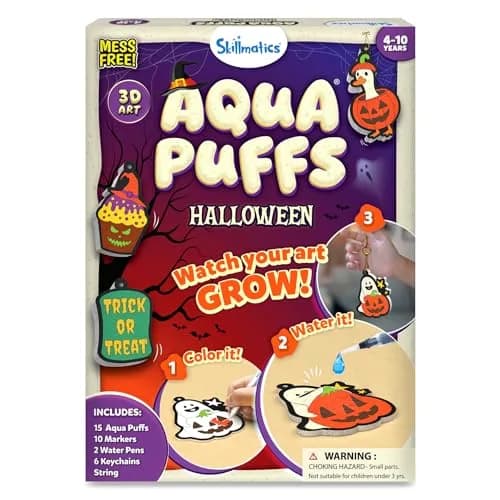 Skillmatics Halloween Aqua Puffs 3D Art Kit | Mess-Free Halloween Craft for Kids Ages 4-10 thumbnail 1