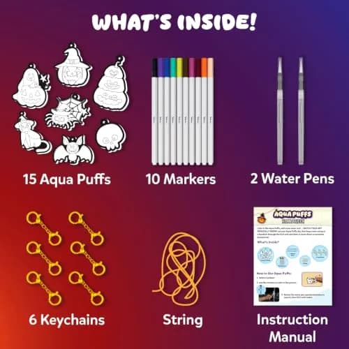 Skillmatics Halloween Aqua Puffs 3D Art Kit | Mess-Free Halloween Craft for Kids Ages 4-10 thumbnail 5