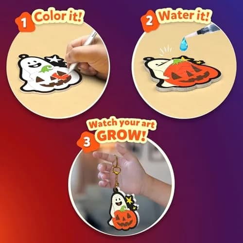 Skillmatics Halloween Aqua Puffs 3D Art Kit | Mess-Free Halloween Craft for Kids Ages 4-10 thumbnail 3