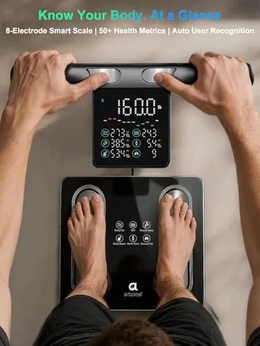 Arboleaf Body Fat Scale for Body Weight | 8-Electrode Body Composition, BMI, 400 lb Capacity thumbnail 2