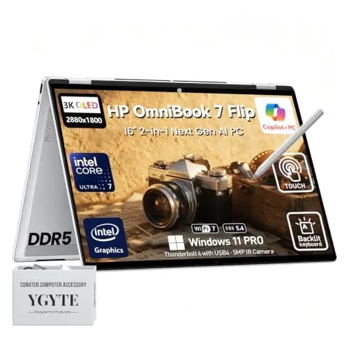 HP OmniBook 7 X Flip 16-inch 2-in-1 Laptop | 3K OLED, Intel Ultra 7, 32GB RAM, 2TB SSD thumbnail 1