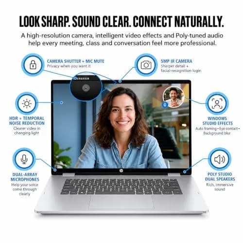 HP OmniBook 7 X Flip 16-inch 2-in-1 Laptop | 3K OLED, Intel Ultra 7, 32GB RAM, 2TB SSD thumbnail 7