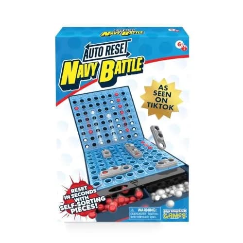 PlayMonster Navy Battle Board Game | 2-Player Strategy Game with Auto-Reset Feature thumbnail 1
