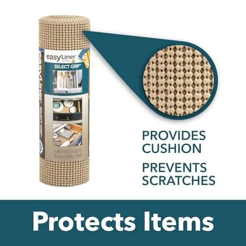 Duck EasyLiner Select Grip Shelf Liner, Dark Gray, 28 cm x 7.3 m (12 in x 24 ft) | Non-Slip, Non-Adhesive Cabinet & Drawer Liner thumbnail 2