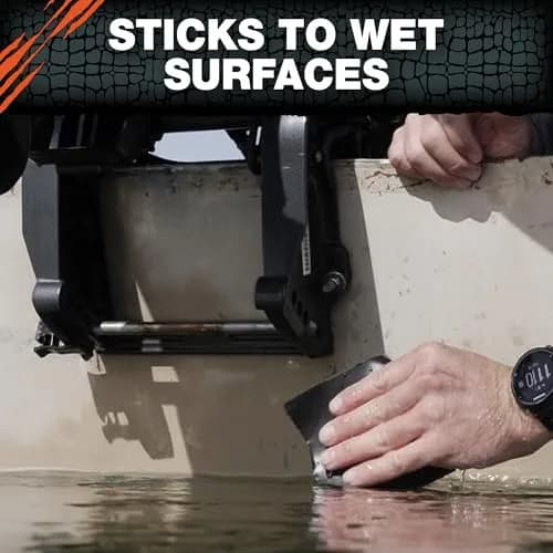 T-REX Heavy Duty Waterproof Repair Tape 4" x 5' Black (Pack of 2) | Bonds to Wet, Dirty, Rough Surfaces thumbnail 3