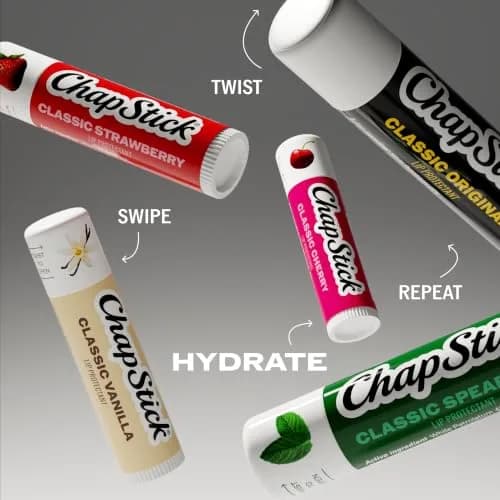 ChapStick Classic Original Lip Balm Stick 0.15 oz (4-Pack) | Clinically Proven Hydration & Protection thumbnail 9