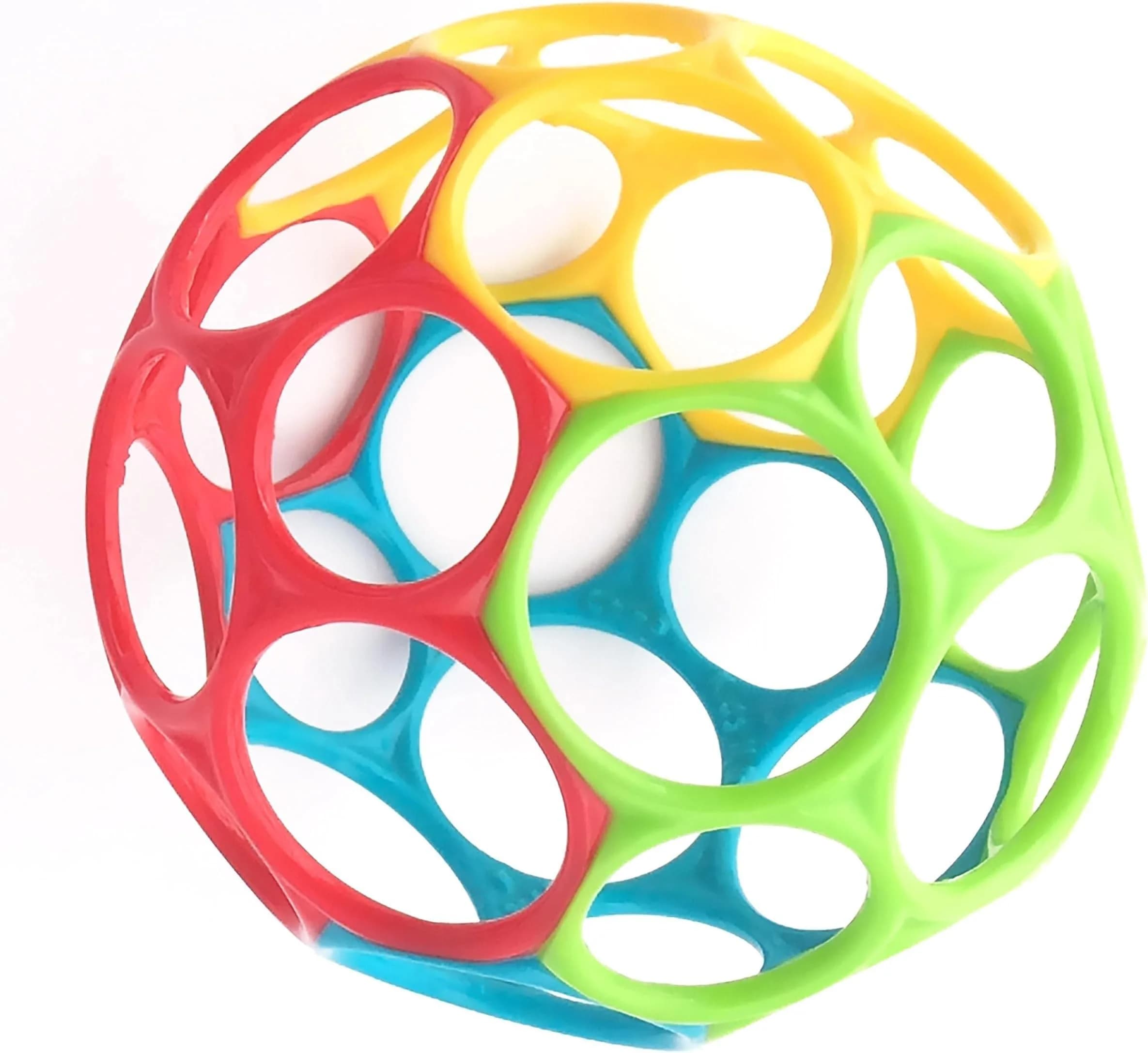 Bright Starts Oball Classic Easy-Grasp Ball 6-Pack | BPA-Free Infant Toy for Newborns and Up - main product image