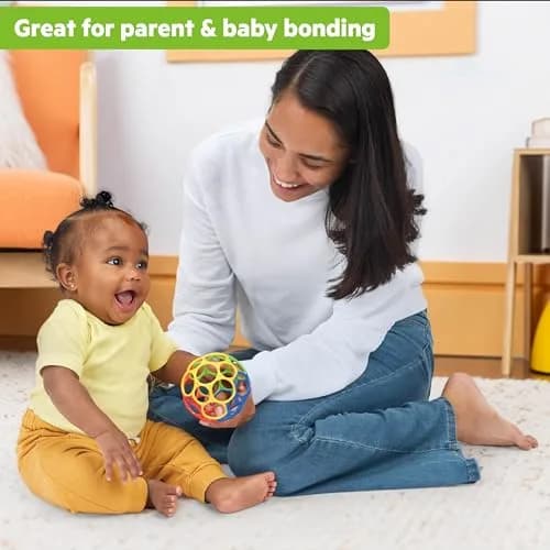Bright Starts Oball Classic Easy-Grasp Ball 6-Pack | BPA-Free Infant Toy for Newborns and Up thumbnail 5