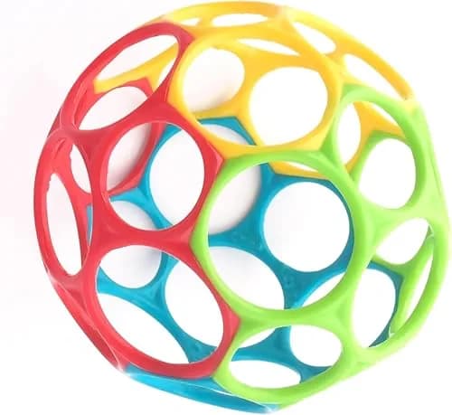 Bright Starts Oball Classic Easy-Grasp Ball 6-Pack | BPA-Free Infant Toy for Newborns and Up thumbnail 1