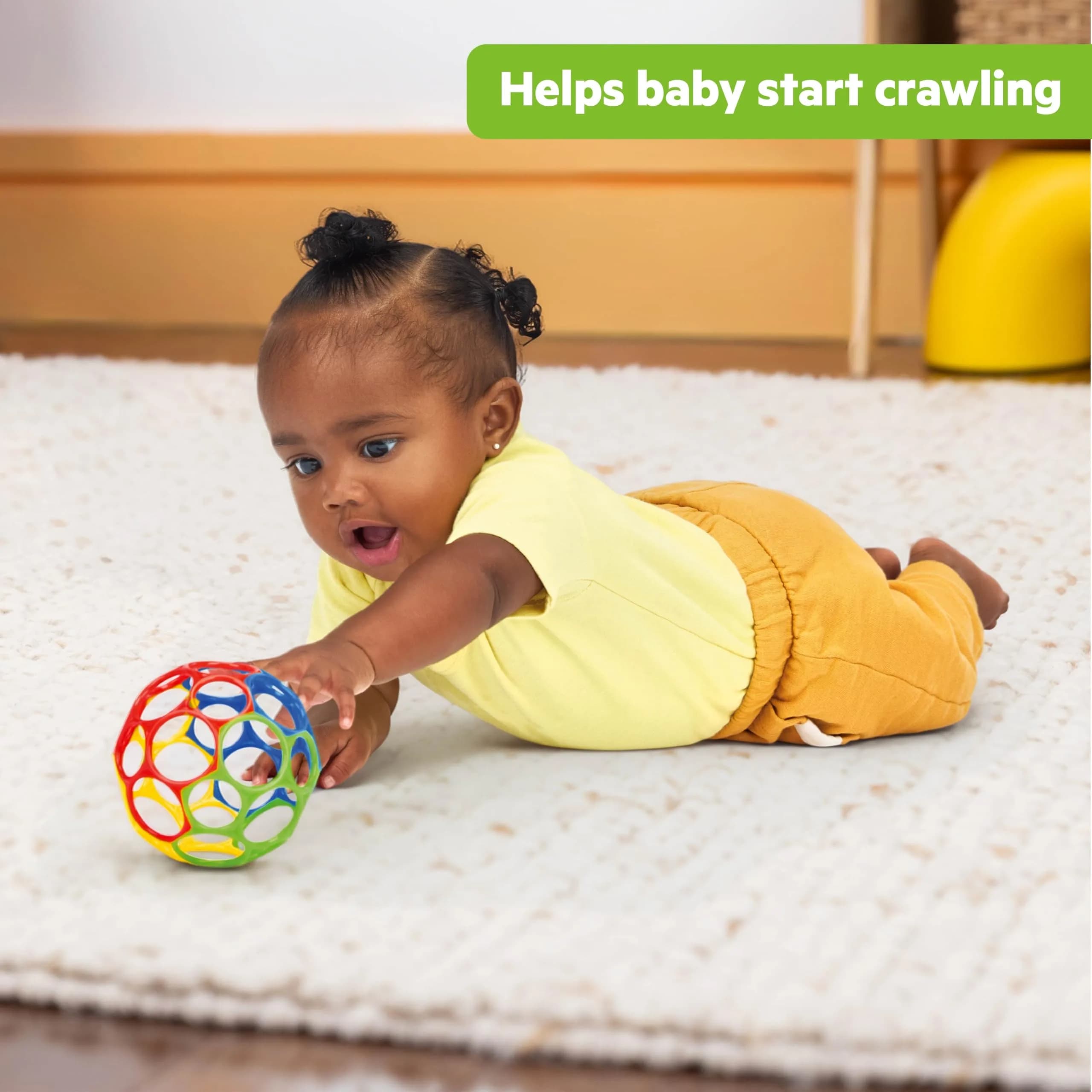 Bright Starts Oball Classic Easy-Grasp Ball 6-Pack | BPA-Free Infant Toy for Newborns and Up - view 3